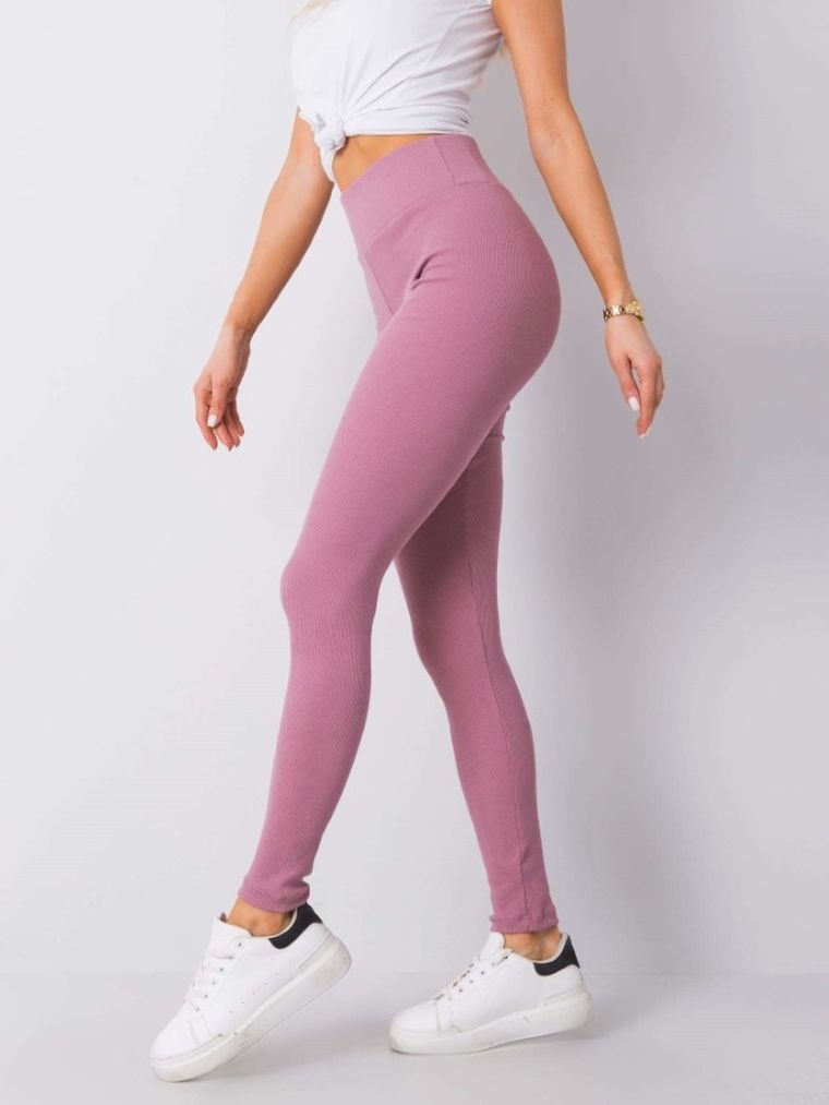 Legginsy damskie, różowe, Basic Feel Good