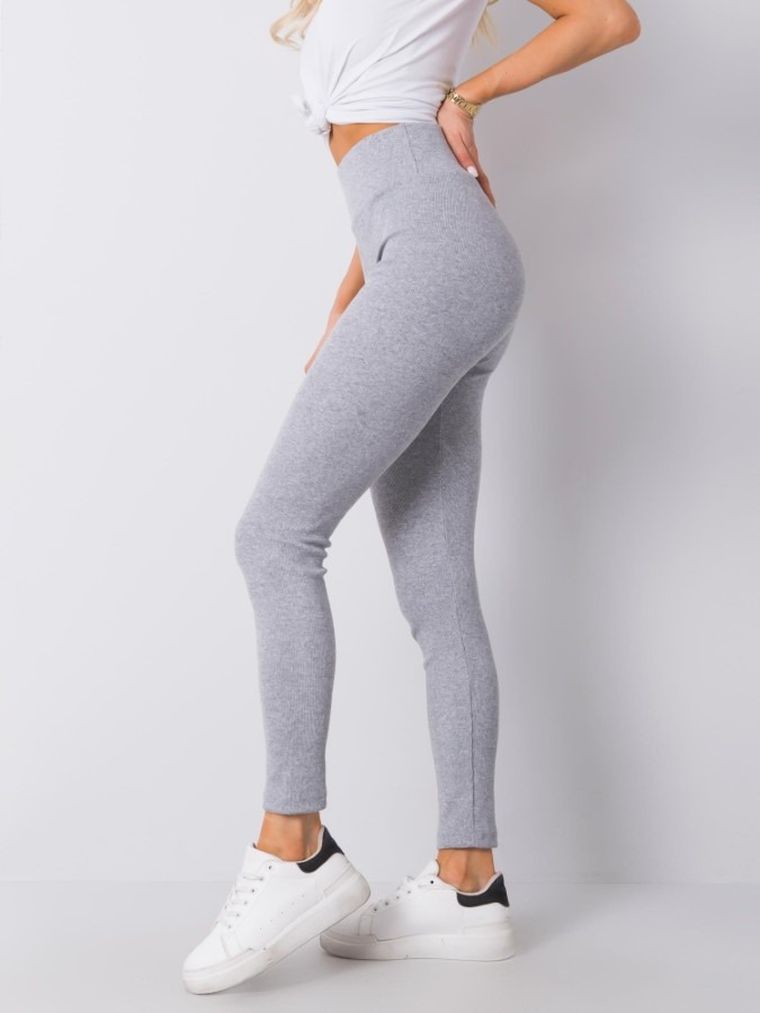 Legginsy damskie, szare, Basic Feel Good