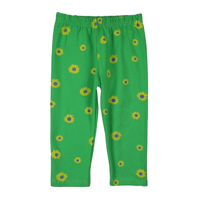 Legginsy dziewczęce 3/4, białe, zielone, zestaw, 2 szt., Tup Tup