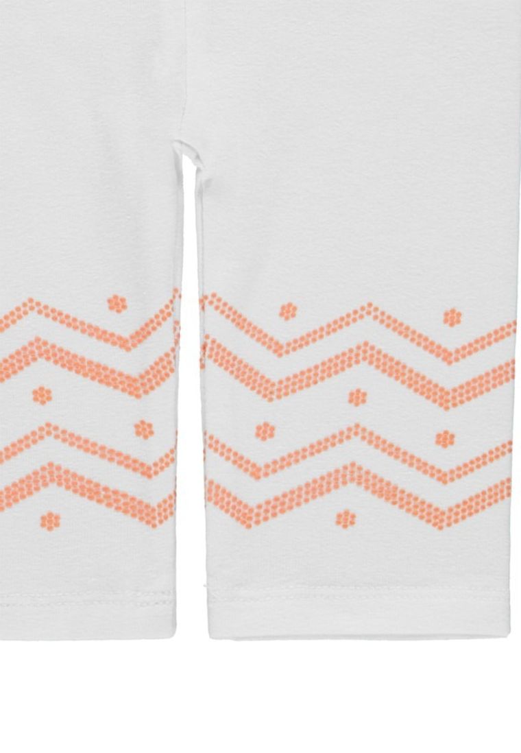 Legginsy dziewczęce, białe, Kanz