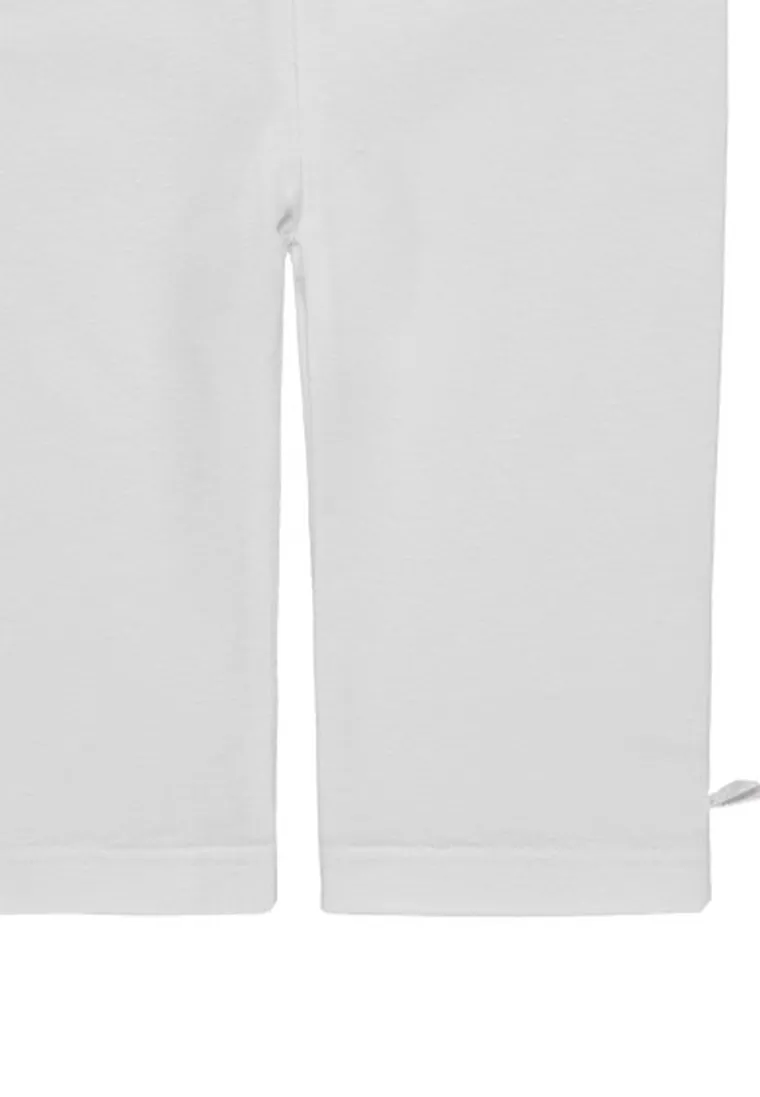 Legginsy dziewczęce, białe, Kanz