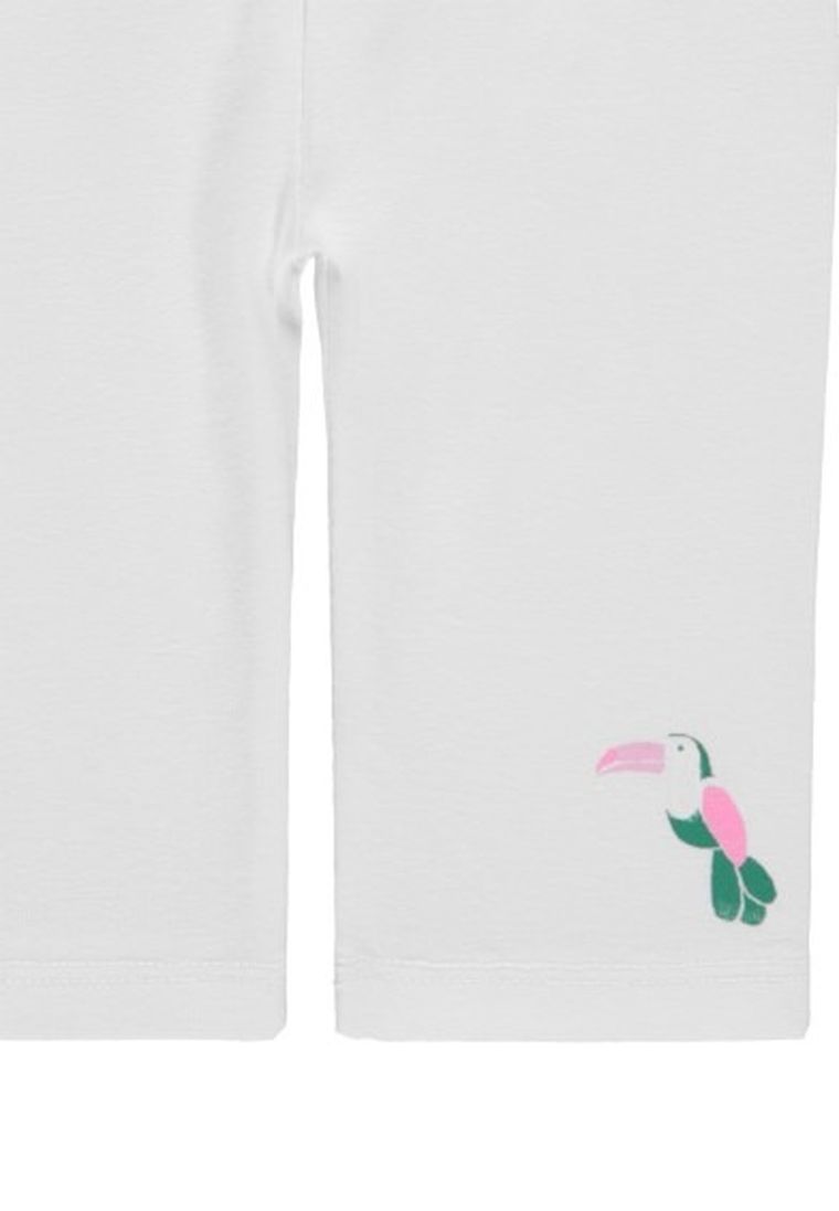 Legginsy dziewczęce, białe, Kanz