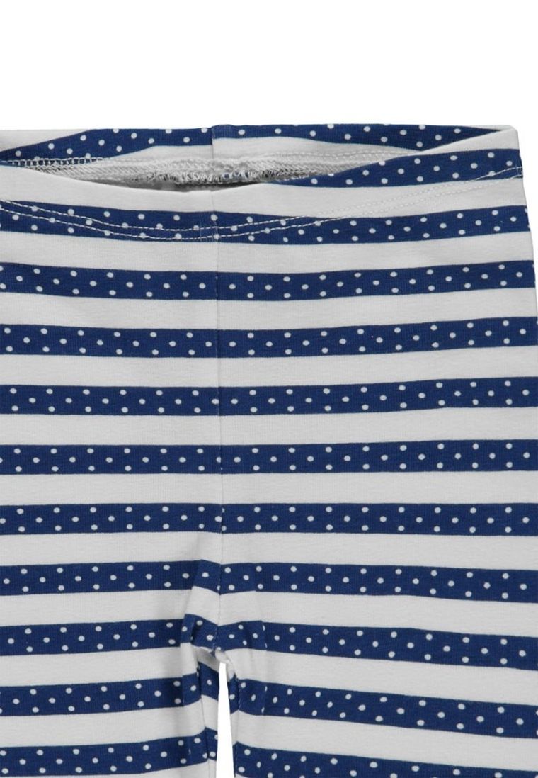 Legginsy dziewczęce, biało-granatowe, Kanz