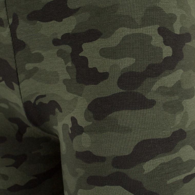 Legginsy dziewczęce, ciemnozielone, moro, Tup Tup