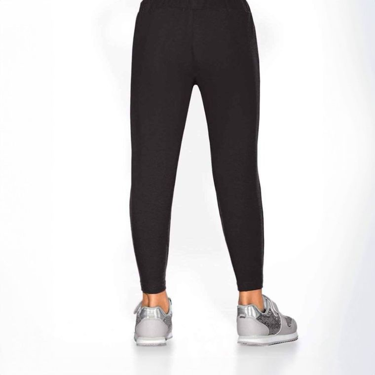 Legginsy dziewczęce, czarne, Nell, Bas Bleu