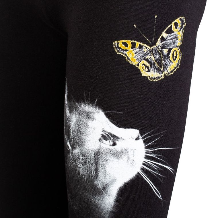 Legginsy dziewczęce, czarne, Tup Tup