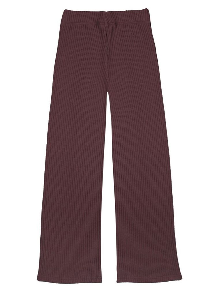 Legginsy dziewczęce, dzwony, prążkowane, brązowe, Tup Tup