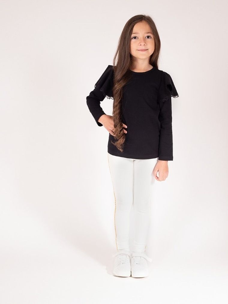 Legginsy dziewczęce, ecru, Nicol