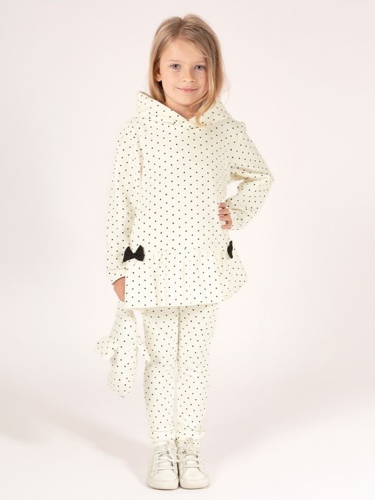 Legginsy dziewczęce, ecru, Nicol