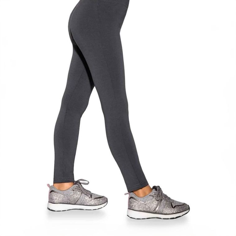 Legginsy dziewczęce, grafitowe, Mimi, Bas Bleu