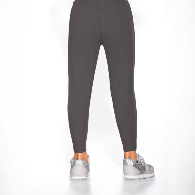 Legginsy dziewczęce, grafitowe, Nell, Bas Bleu