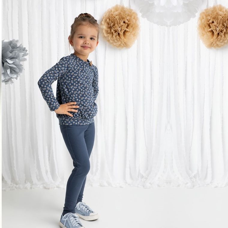 Legginsy dziewczęce, granatowe, Nicol