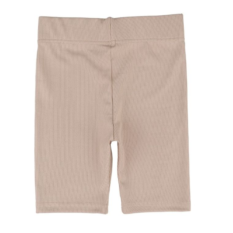 Legginsy dziewczęce, kolarki, prążkowane, beżowe, Tup Tup