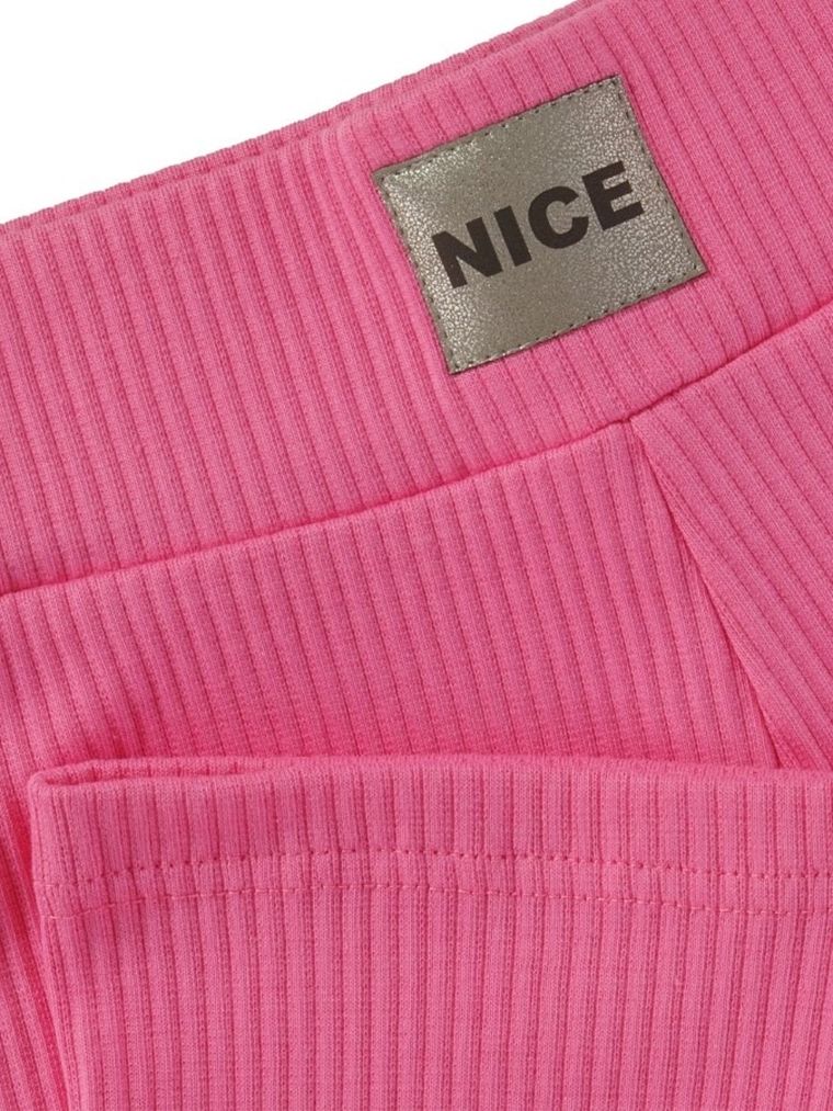 Legginsy dziewczęce, kolarki, prążkowane, różowe, Tup Tup