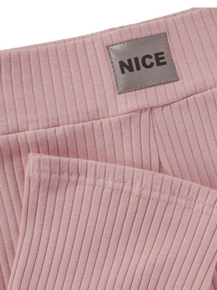 Legginsy dziewczęce, kolarki, prążkowane, różowe, Tup Tup