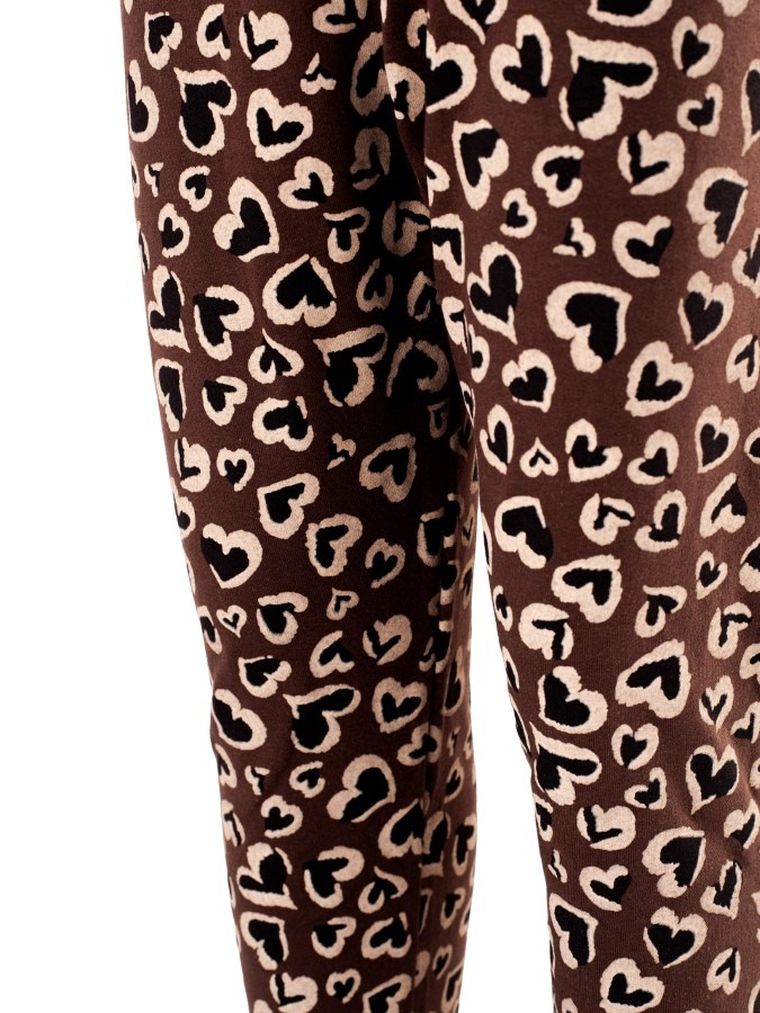 Legginsy dziewczęce, ocieplane, brązowe, Tup Tup