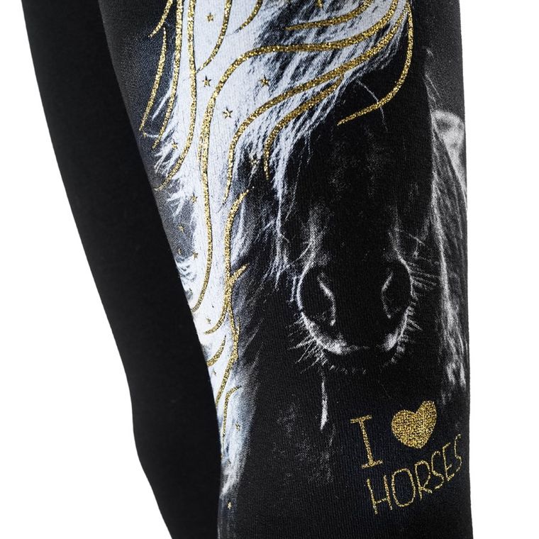 Legginsy dziewczęce, ocieplane, czarne, Tup Tup