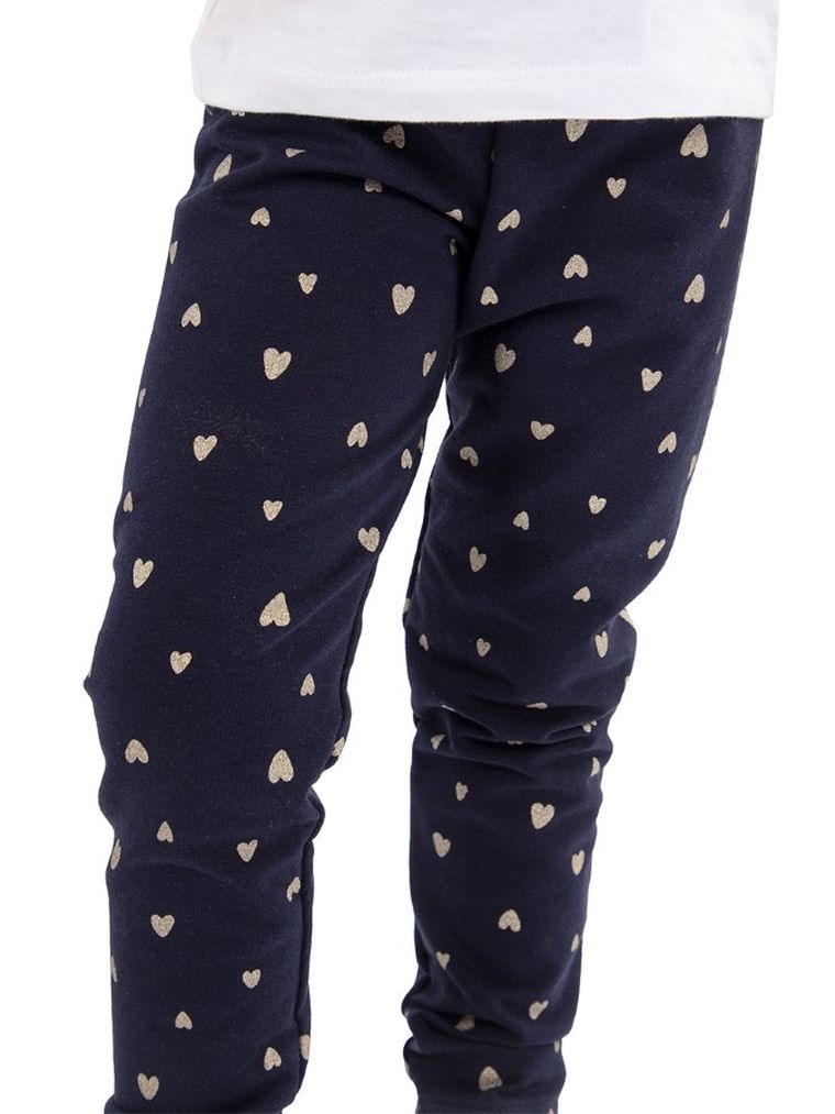 Legginsy dziewczęce, ocieplane, granatowe, Tup Tup
