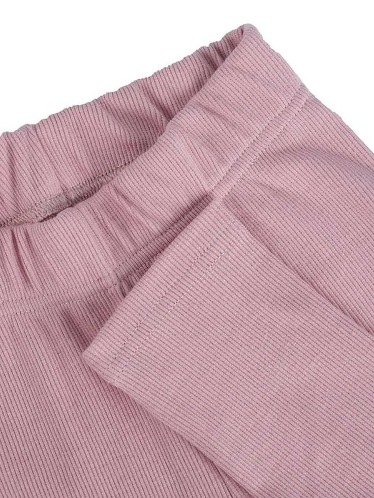 Legginsy dziewczęce, prążkowane, różowe, Tup Tup