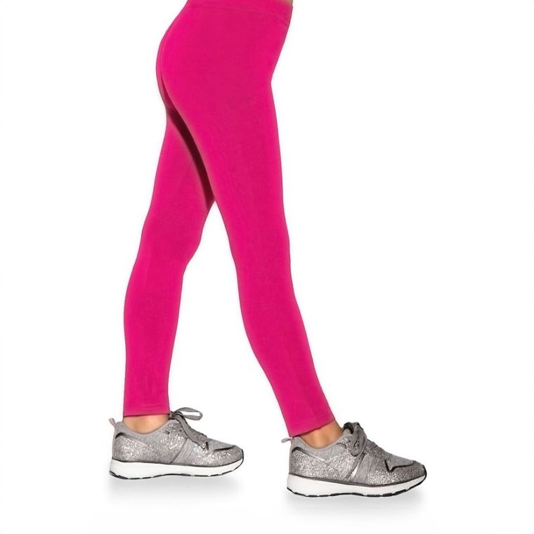 Legginsy dziewczęce, różowe, Bas Bleu