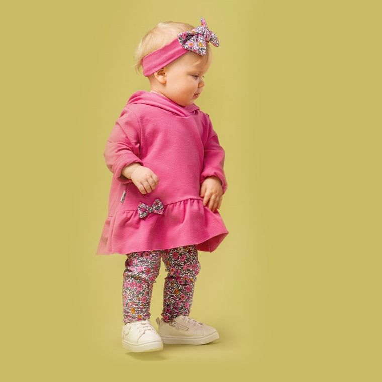 Legginsy dziewczęce, różowe, Nicol