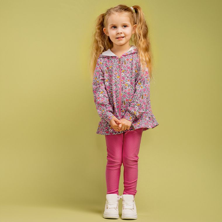 Legginsy dziewczęce, różowe, Nicol