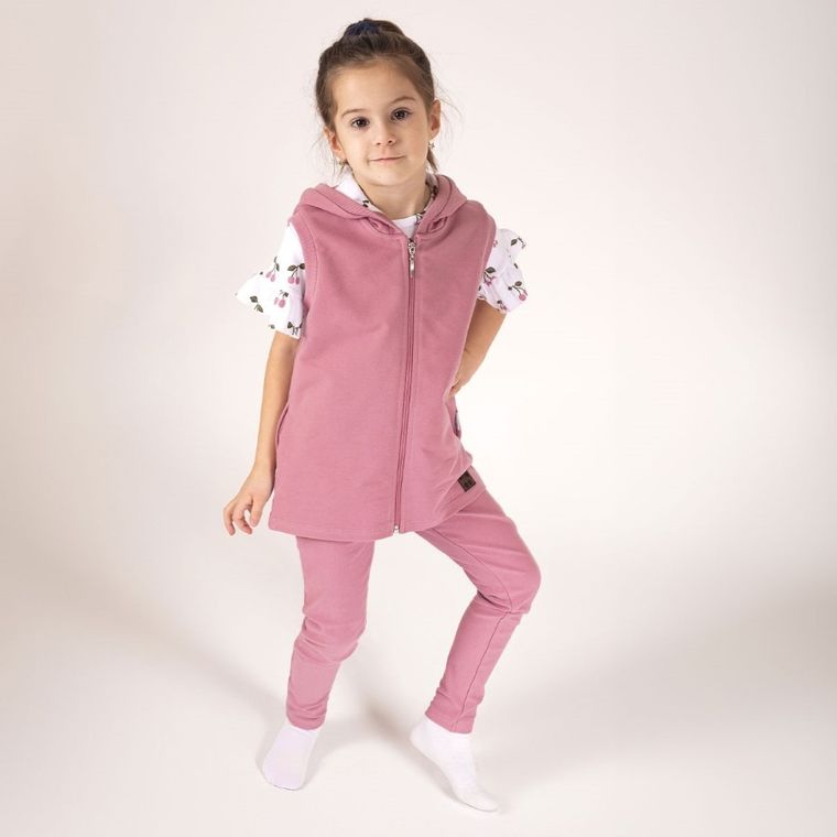 Legginsy dziewczęce, różowe, Nicol