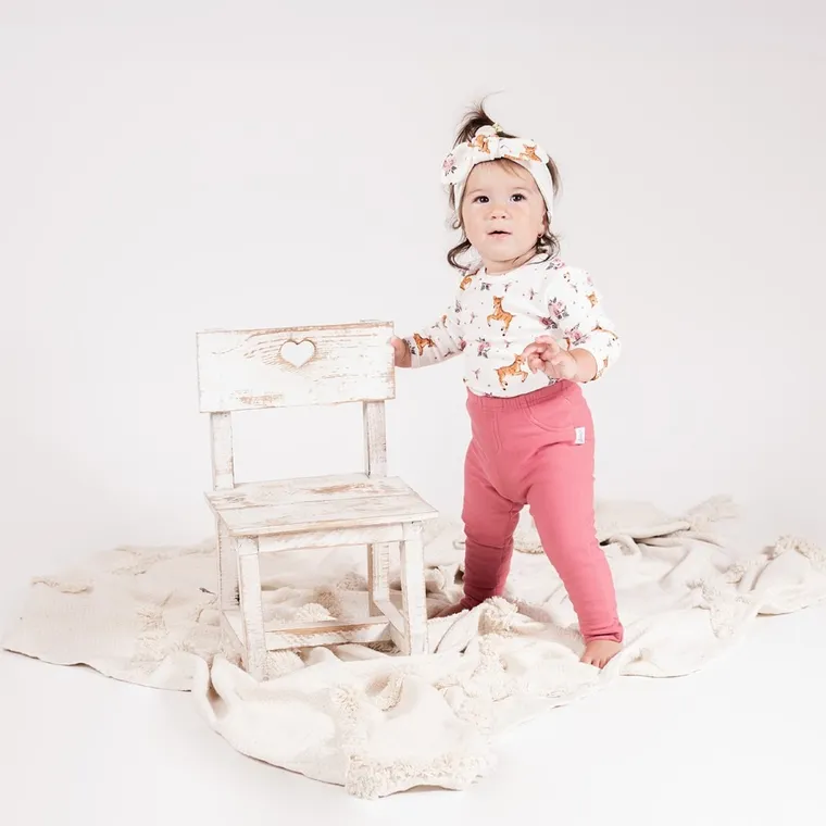 Legginsy dziewczęce, różowe, Nicol