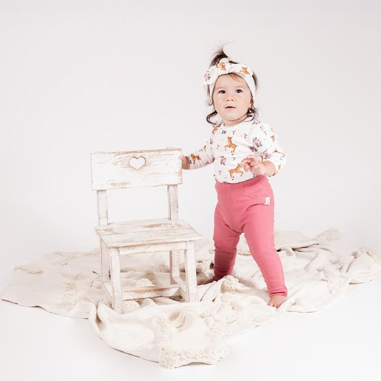 Legginsy dziewczęce, różowe, Nicol