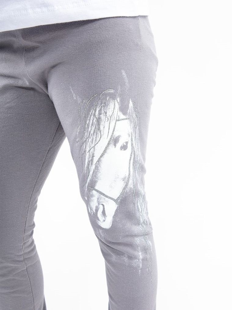 Legginsy dziewczęce, szare, Tup Tup