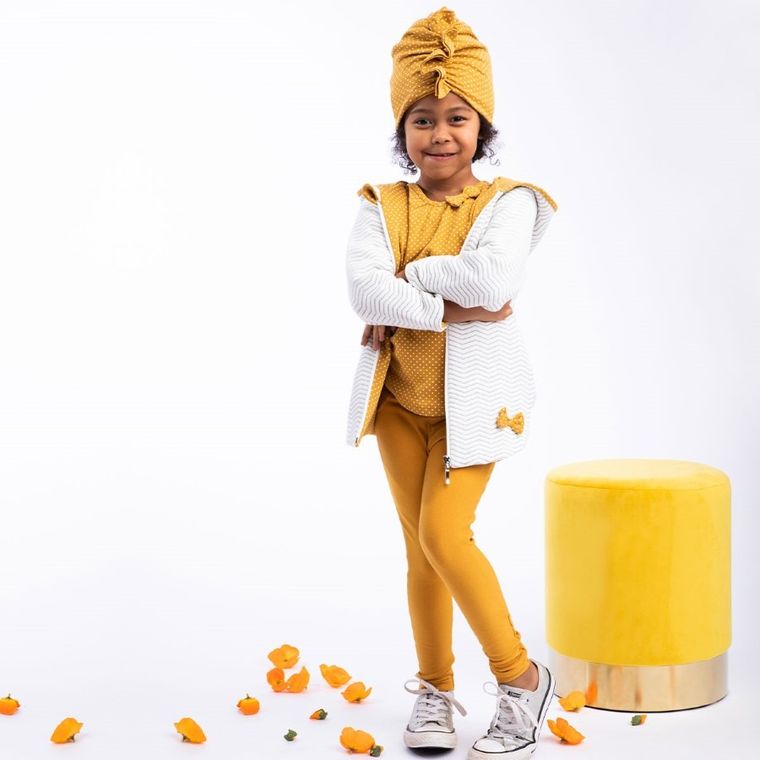 Legginsy dziewczęce, żółte, Nicol