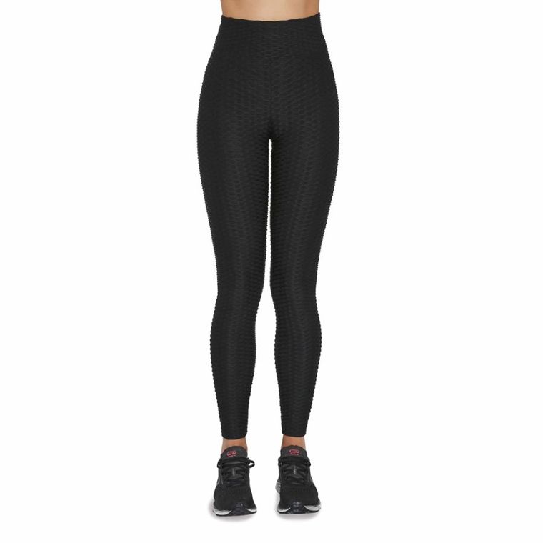 Legginsy sportowe damskie, anty-cellulit, czarne, Bas Black