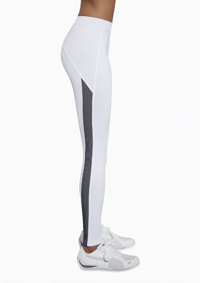 Legginsy sportowe damskie, białe, Bas Black