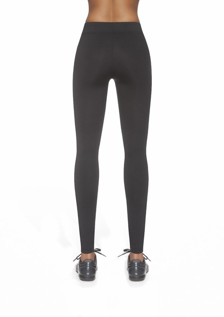 Legginsy sportowe damskie, czarne, antycellulitowe, push-up, Bas Black