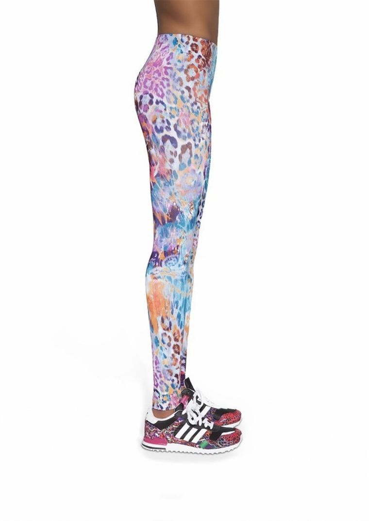 Legginsy sportowe damskie, mix, Bas Black