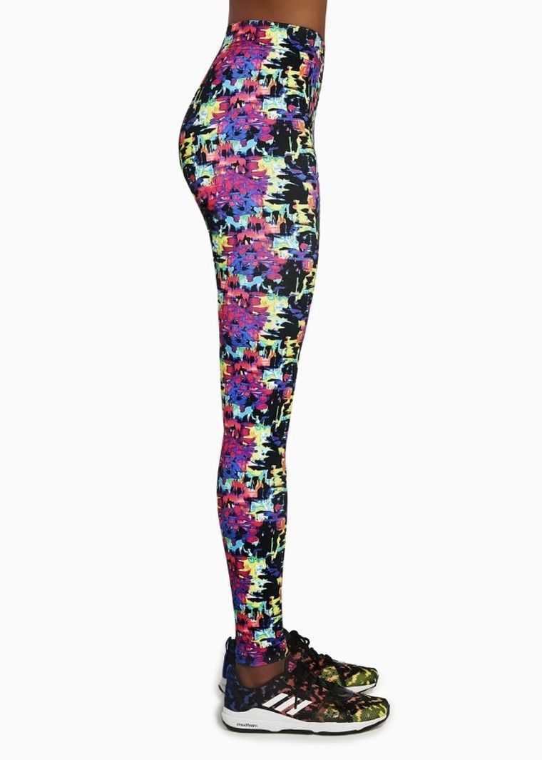 Legginsy sportowe damskie, mix, Bas Black
