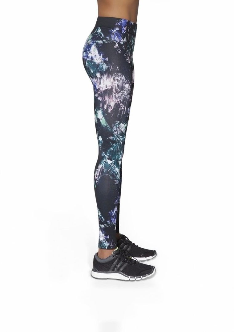 Legginsy sportowe damskie, niebiesko-granatowe, Bas Black
