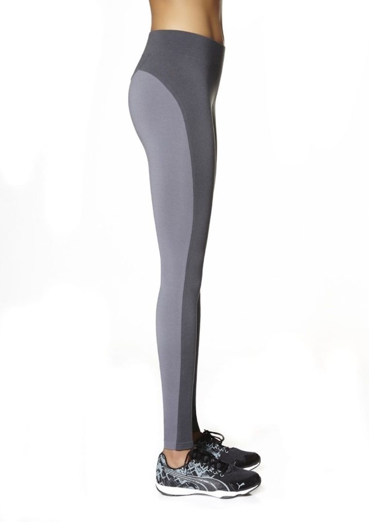 Legginsy sportowe damskie, szare, Bas Black