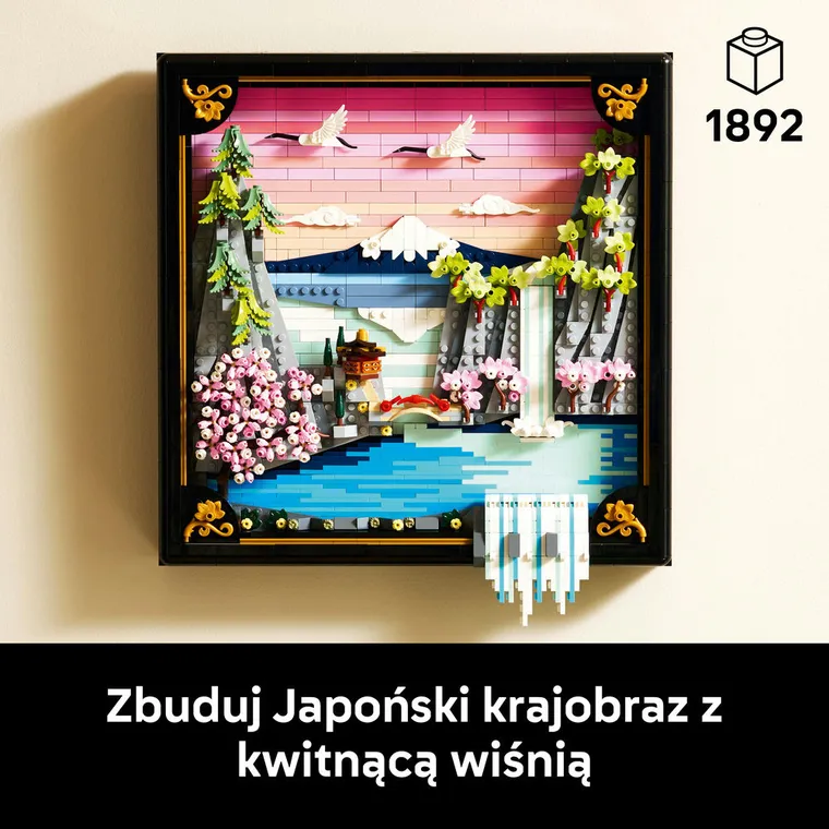 LEGO Art, Japoński krajobraz z kwitnącą wiśnią, 31218