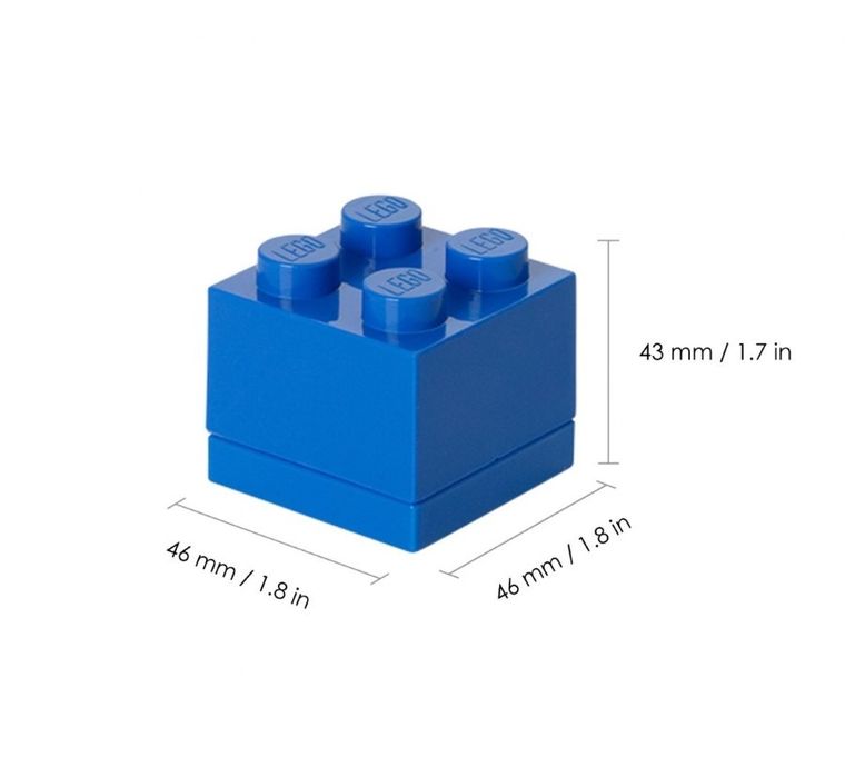 LEGO, Brick 4, mini pojemnik klocek, niebieski