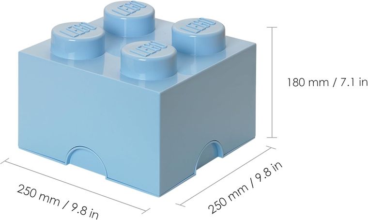 LEGO, Brick 4, pojemnik klocek, błękitny