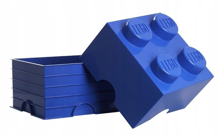 LEGO, Brick 4, pojemnik klocek, niebieski