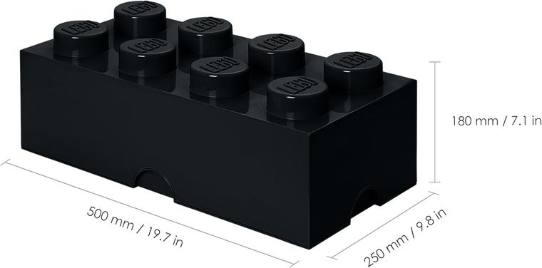 LEGO, Brick 8, pojemnik klocek, czarny