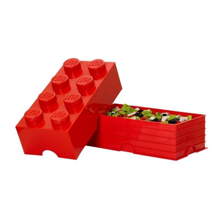 LEGO, Brick 8, pojemnik klocek, czerwony
