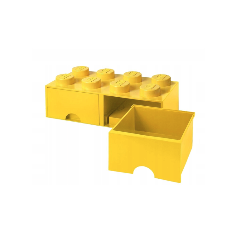 LEGO, Brick 8, pojemnik klocek z dwoma szufladami, żółty