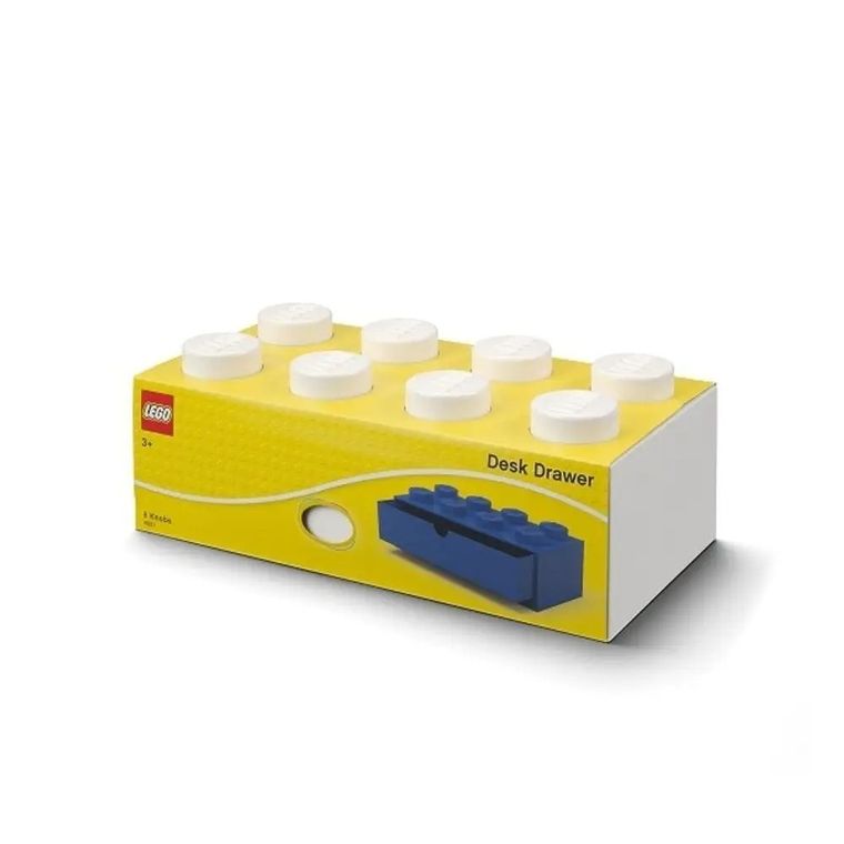 LEGO, Brick 8, pojemnik klocek z szufladą, biały