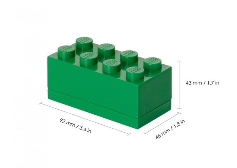LEGO, Brick 8, pojemnik klocek, zielony