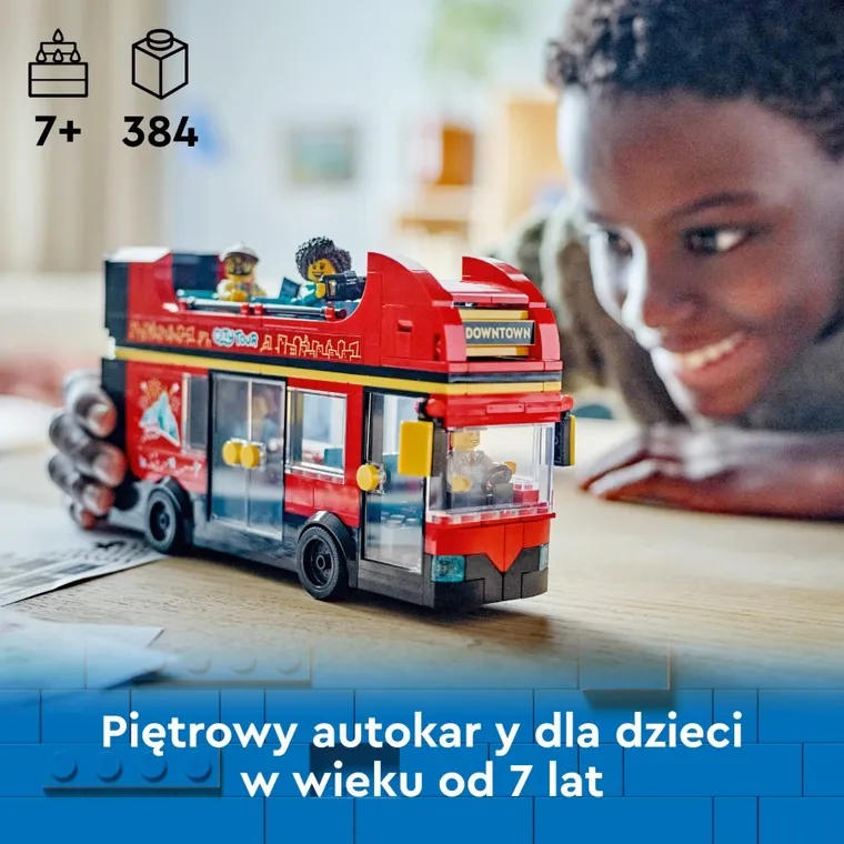 LEGO City, Czerwony, piętrowy autokar, 60407