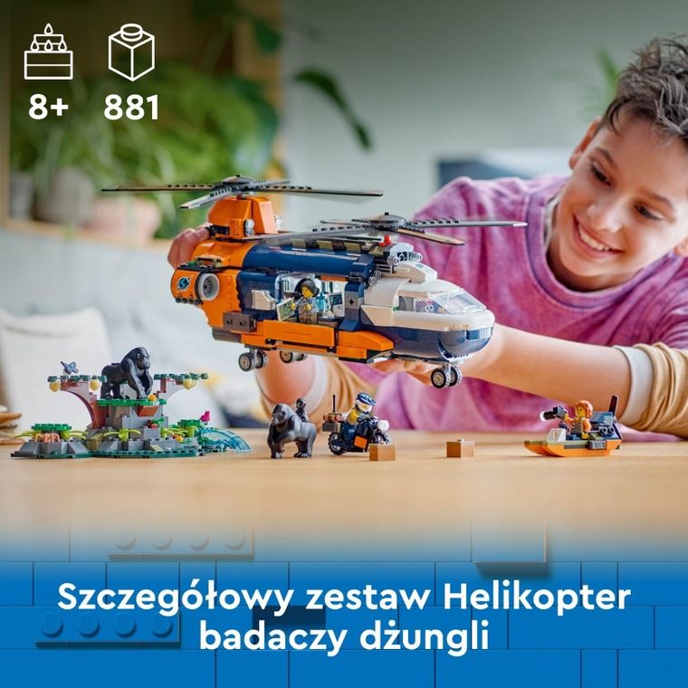LEGO City, Helikopter badaczy dżungli w bazie, 60437