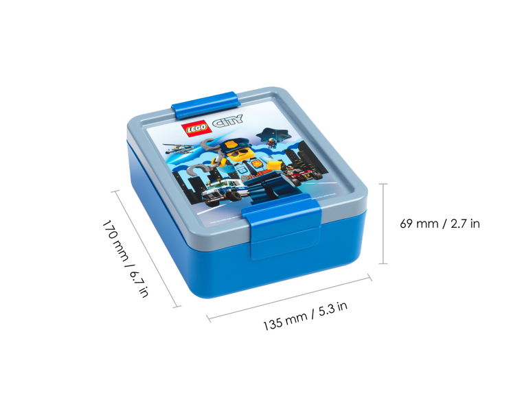 LEGO City, lunchbox, niebiesko-szary